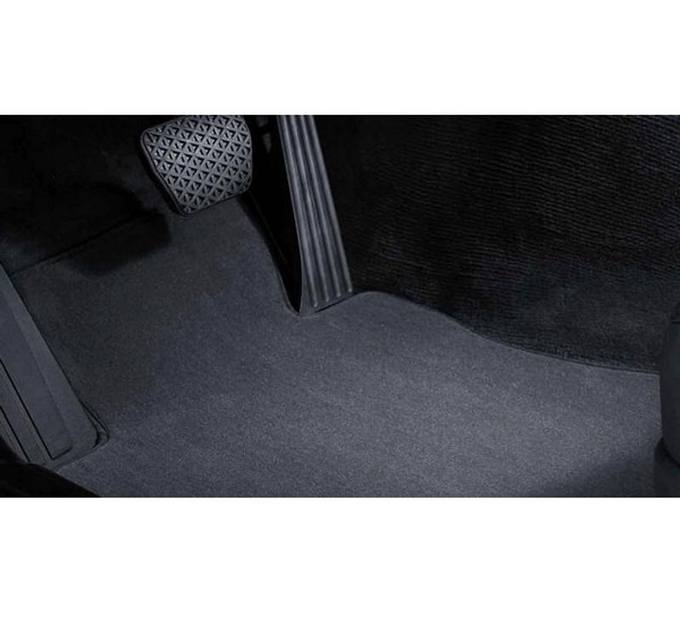 BMW Floor Mat Set - Front and Rear (Black / Gray - Carpeted) 51477351387